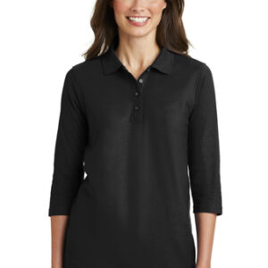 L562 Ladies Silk Touch 3/4-Sleeve Polo