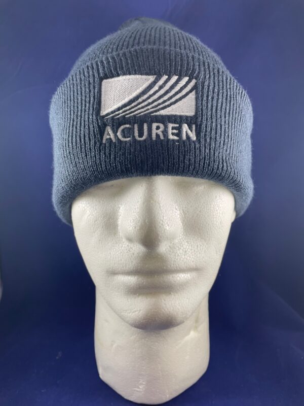 Knit Hat Navy With Acuren Logo