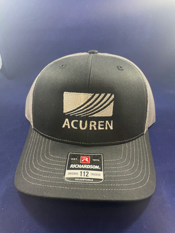 Richardson Black/Charcoal Mesh Back Cap OSFA (Please order in quantities of 12)
