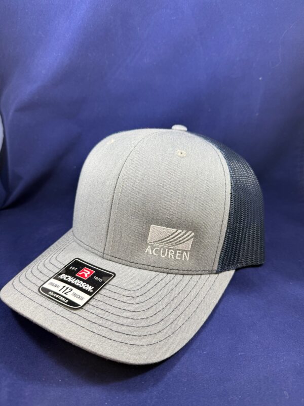 Richardson Grey/Navy Mesh Back Cap OSFA (Please order in quantities of 12)