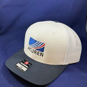 Richardson White/Navy Mesh Back Cap OSFA (order in quantities of 12)
