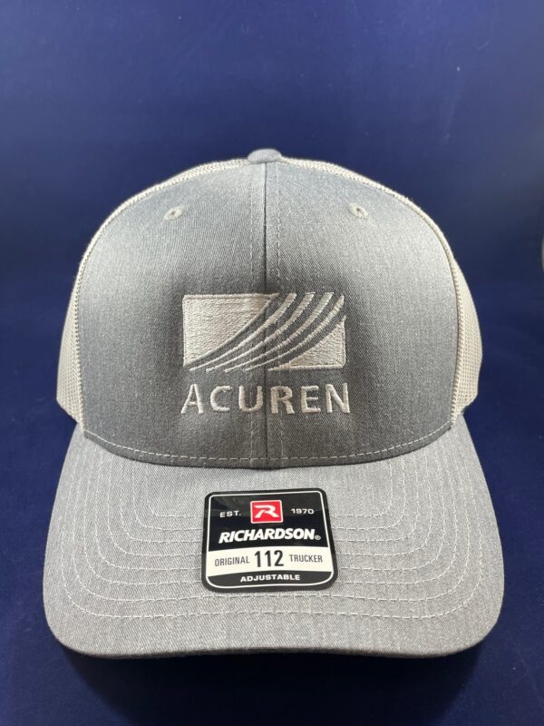 Richardson Heather Grey/Grey Mesh Back Cap OSFA (Please order in quantities of 12)