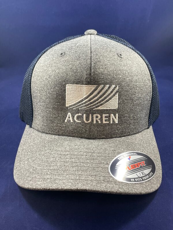 Richardson Grey/Navy Mesh Back Cap OSFA (Please order in quantities of 12)